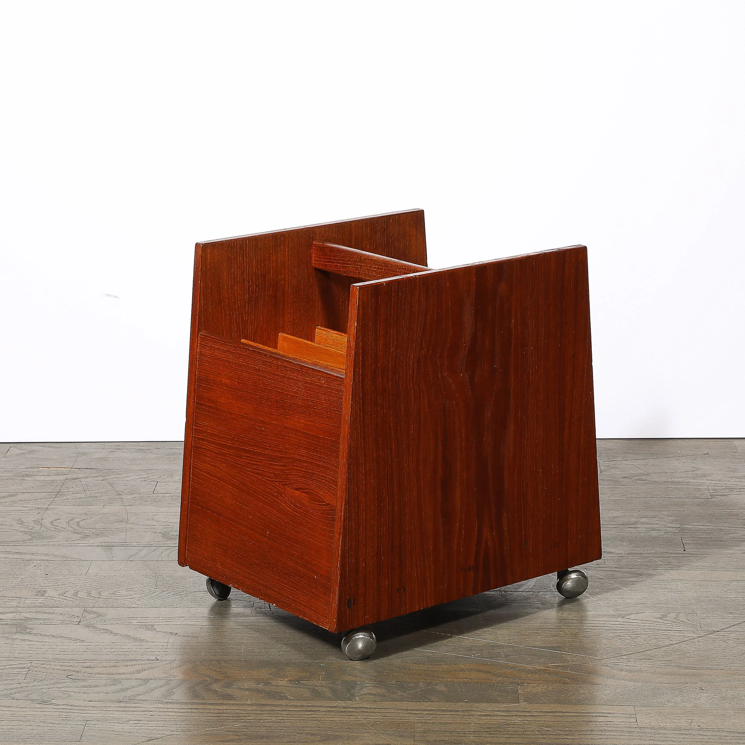 Mid-Century Magazine Rack in Book-Matched Rosewood by Rolf
